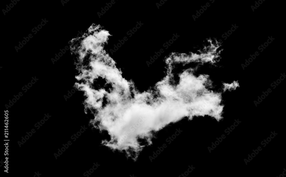 Fototapeta premium white Clouds on black background.