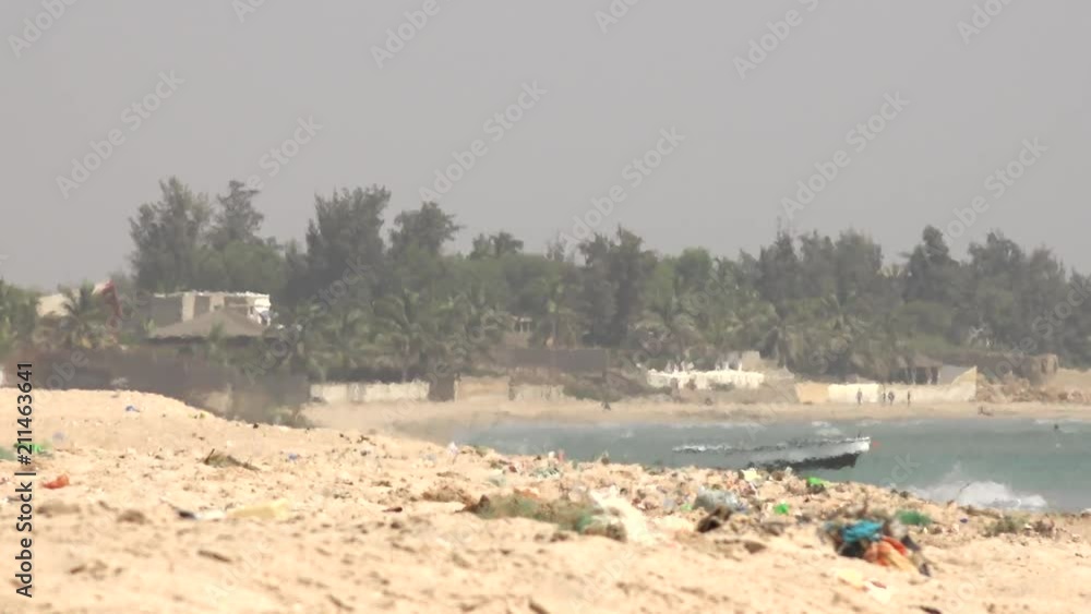 Heat vibrant air in the African beach - heatwave in Africa Heat vibrant air in the African beach - heatwave in Africa