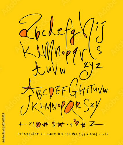 벡터 문자 / 손으로 쓴 글씨체