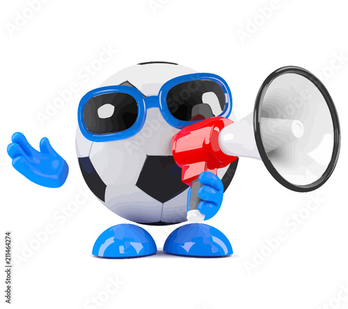 Vector 3d Football shouts