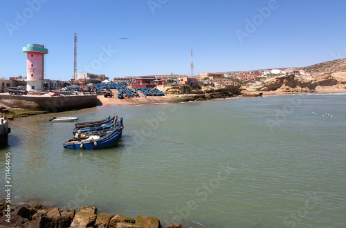 Paysage de Imsouane au nord deTaghazout-Maroc photo