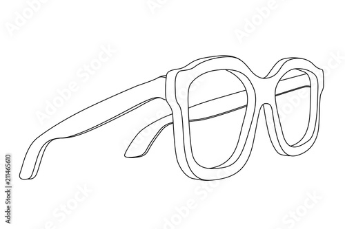 Glasses. Outline icon