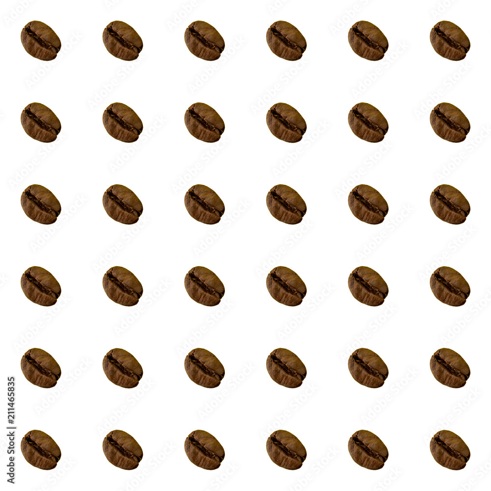 seamless coffee pattern background. Coffee beans Isolated on light brown seamless coffee pattern background. Coffee beans Isolated on light brown