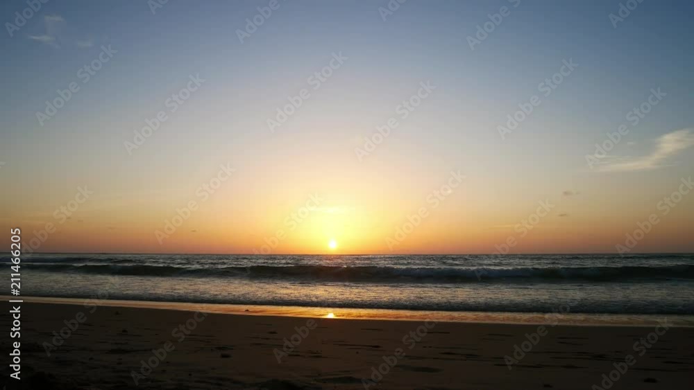 View of sunset over beach andaman seascape View of sunset over beach andaman seascape