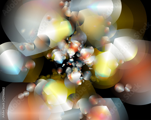 Abstract vector background composed of simple elements