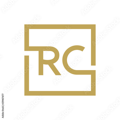 two letter logo line square RA TO RZ