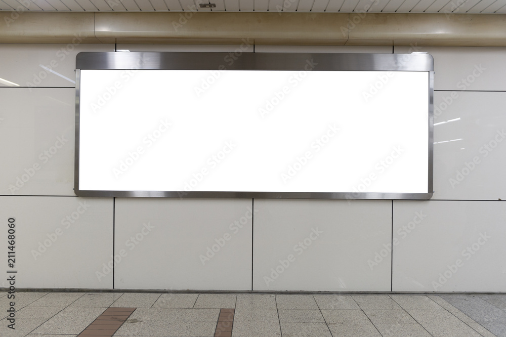 Large blank billboard on a street wall, banners with room to add your own text Large blank billboard on a street wall, banners with room to add your own text