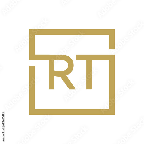 two letter logo line square RA TO RZ