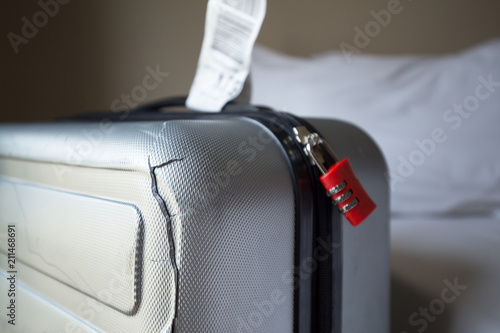 Broken traveling luggage © zoommachine