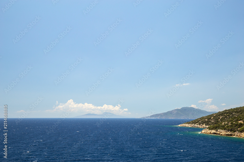 Mountains against the background of a sea bay Mountains against the background of a sea bay
