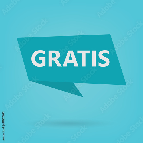 gratis word on sticker- vector illustration