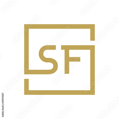 two letter logo line square SA TO SZ