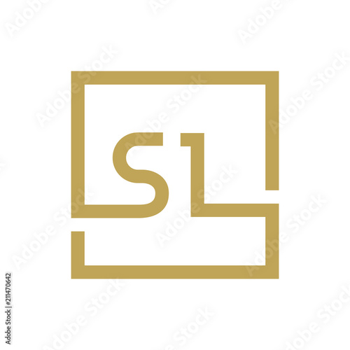 two letter logo line square SA TO SZ
