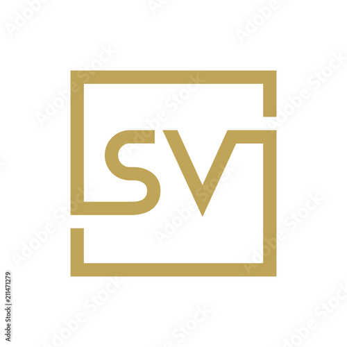 two letter logo line square SA TO SZ