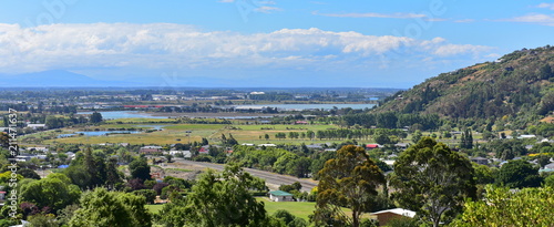 View of Christchurch city from Mount Pleasant in Canterbury, New Zealand