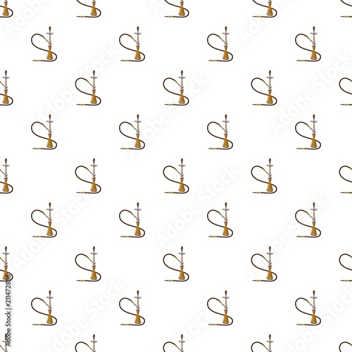 Hookah pattern seamless repeat in cartoon style vector illustration