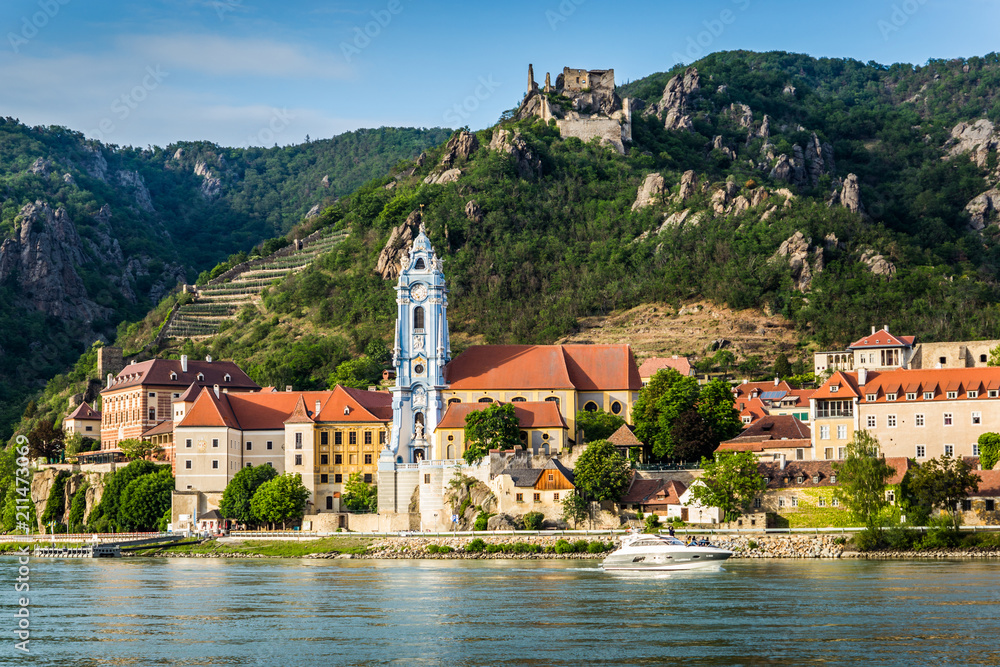 Durnstein along the Danube River in the picturesque Wachau Valley