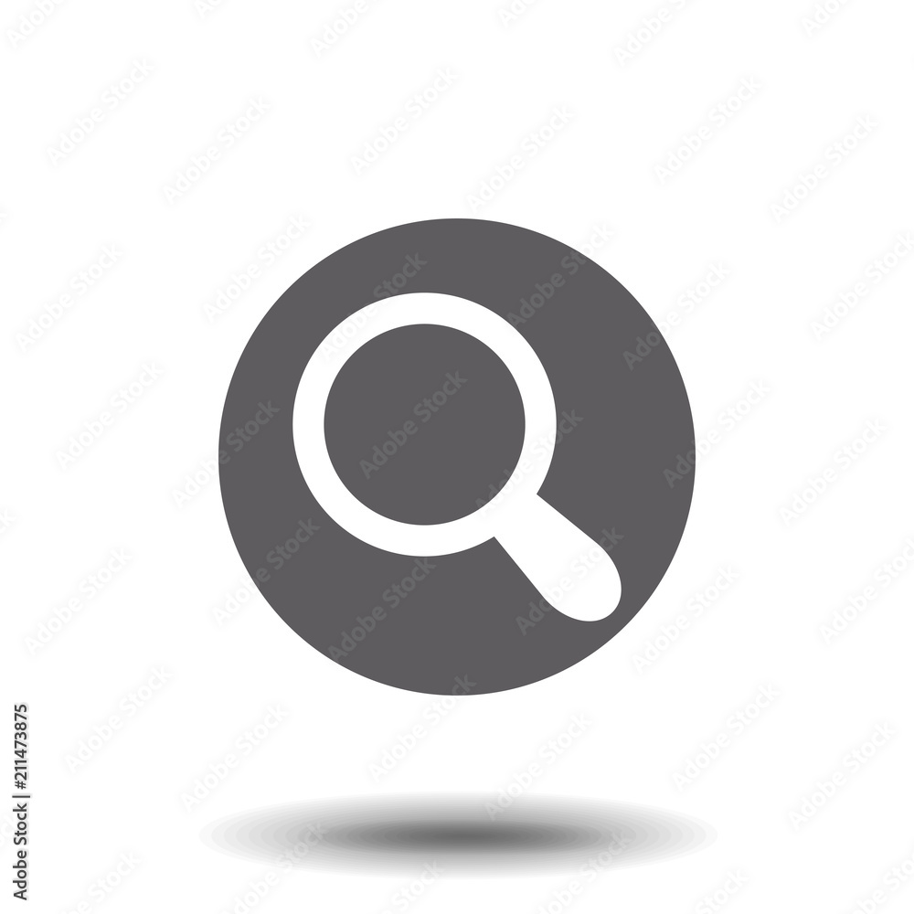 Magnifier icon. Flat illustration of magnifier vector icon for web Magnifier icon. Flat illustration of magnifier vector icon for web