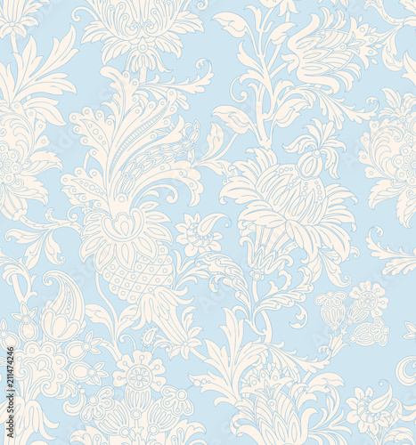 Floral seamless pattern. Flowers illustration