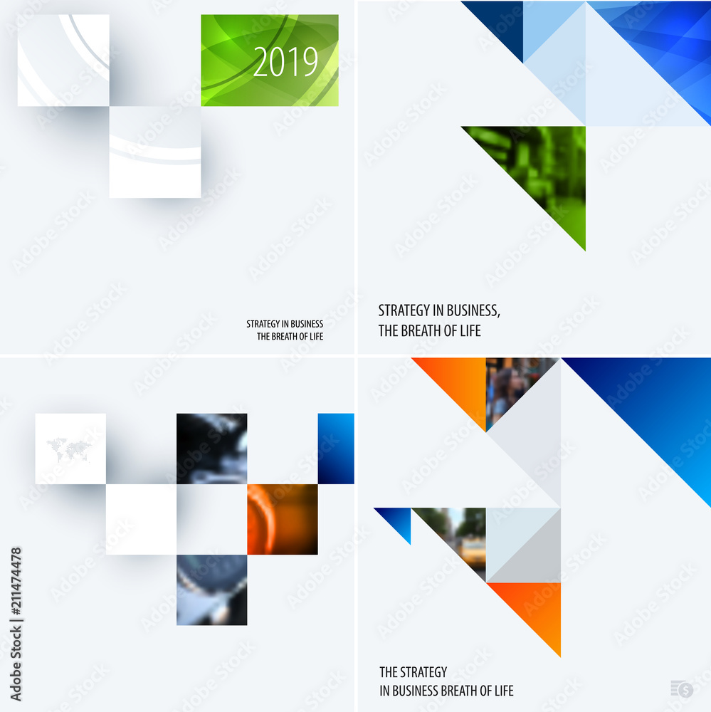 Fototapeta premium Abstract design of colourful vector elements for modern background with rectangular shapes for business branding finance.