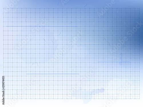 blueprint - vector blue background with grids, scratches and blots for industrial drawings, outline and concept designs in architecture, industry or business