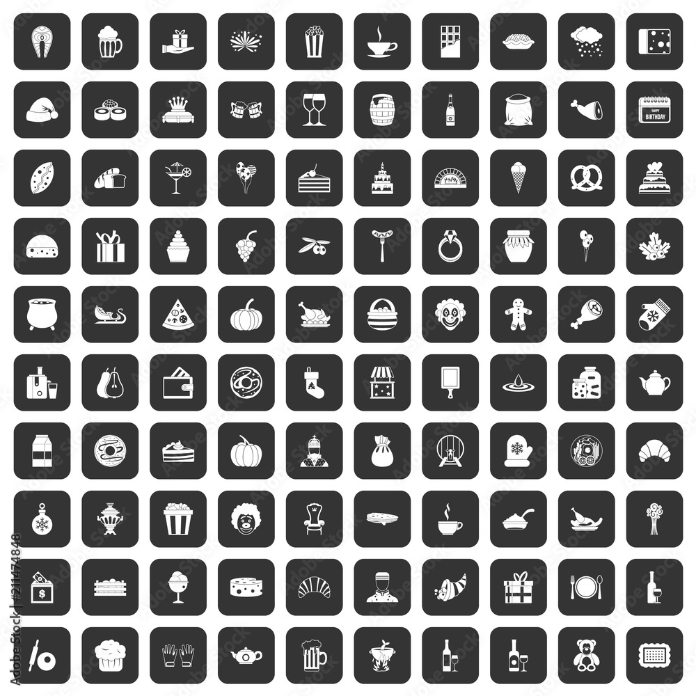100 bounty icons set in black color isolated vector illustration 100 bounty icons set in black color isolated vector illustration