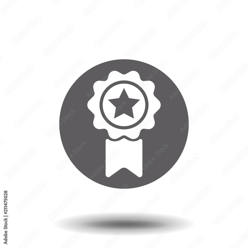 Award Icon in trendy flat style isolated on white background. Badge symbol for your web site design, logo, app, UI. Vector illustration. Award Icon in trendy flat style isolated on white background. Badge symbol for your web site design, logo, app, UI. Vector illustration.