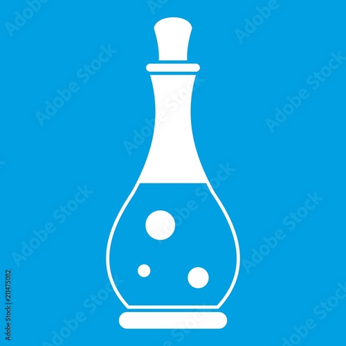 Massage oil icon white isolated on blue background vector illustration