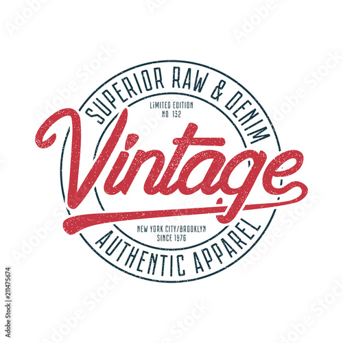 Vintage typography graphics for t-shirt. Retro original tee shirt print for New York, Brooklyn theme. Superior stamp for apparel. Vector illustration.