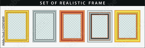 set of realistic gold frame. easy to modify