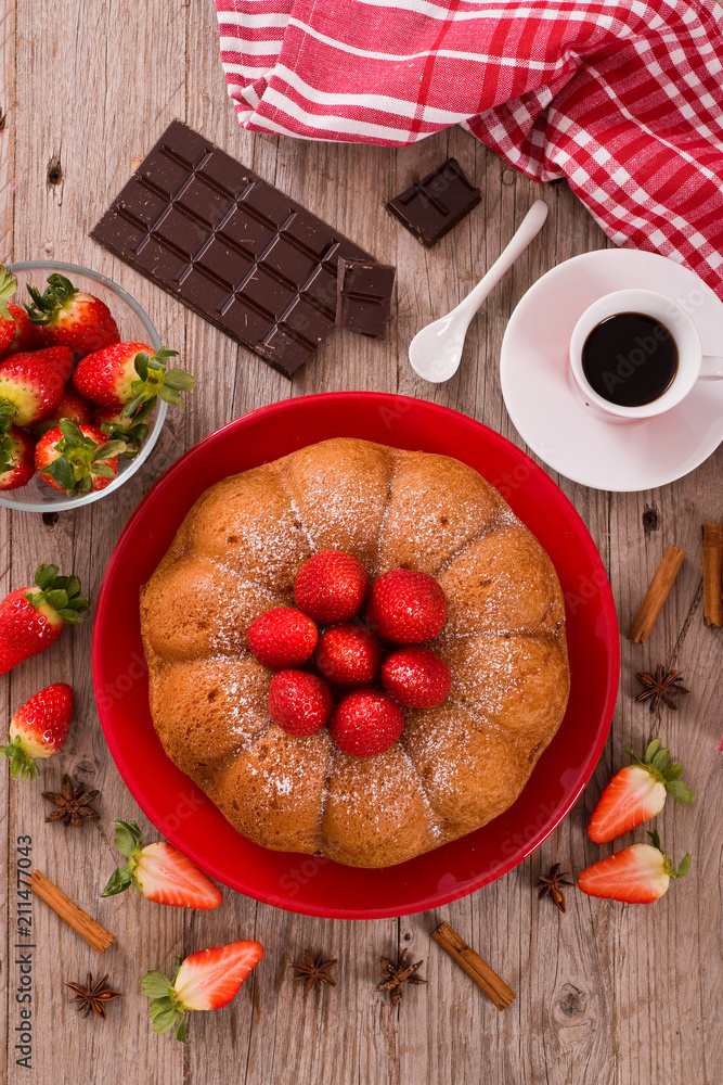 Strawberry cake. Strawberry cake.