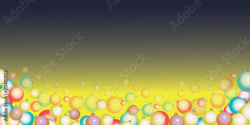 flying yellow balls on a yellow black background