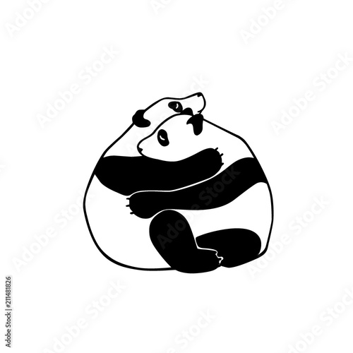 Hand drawn hugging animals