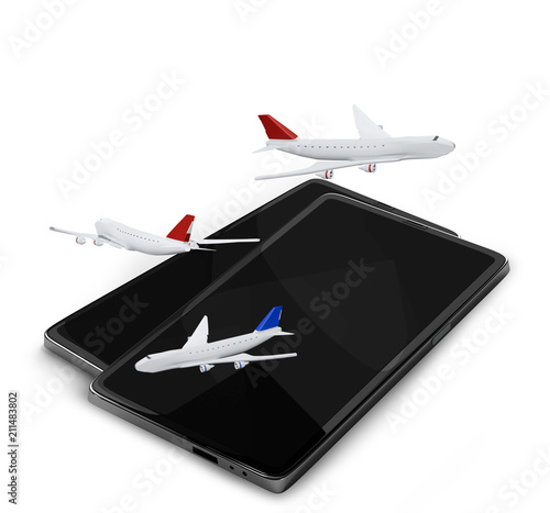 planes two mobile phone 3d-...