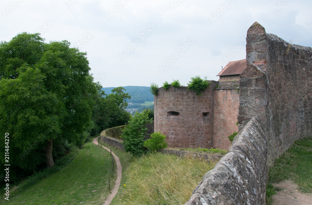 Detailed shots of the breuberg castle near the city of breuberg in germany
