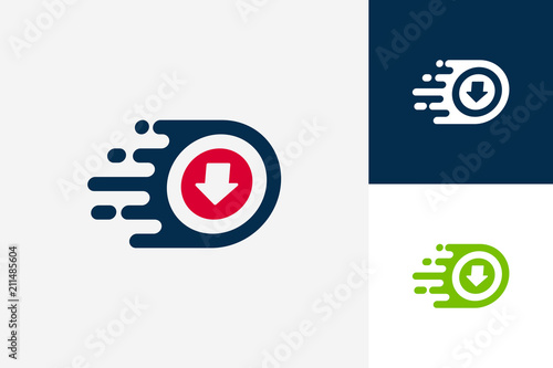 Fast Download Logo Template Design Vector, Emblem, Design Concept, Creative Symbol, Icon