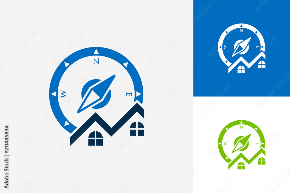 Roof Compass Logo Template Design Vector, Emblem, Design Concept, Creative Symbol, Icon Roof Compass Logo Template Design Vector, Emblem, Design Concept, Creative Symbol, Icon