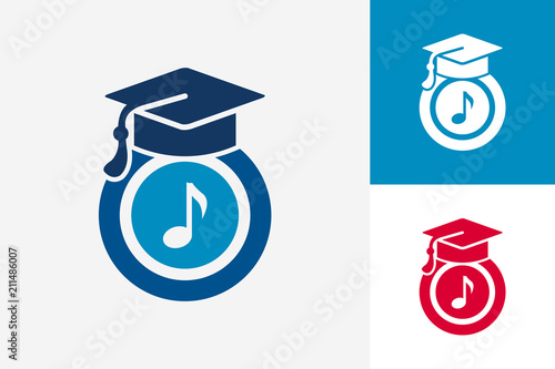 Music Study Logo Template Design Vector, Emblem, Design Concept, Creative Symbol, Icon