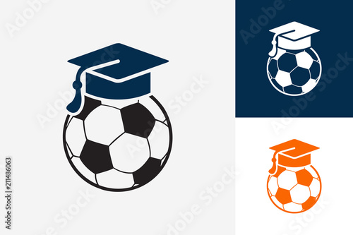 Soccer Study Logo Template Design Vector, Emblem, Design Concept, Creative Symbol, Icon