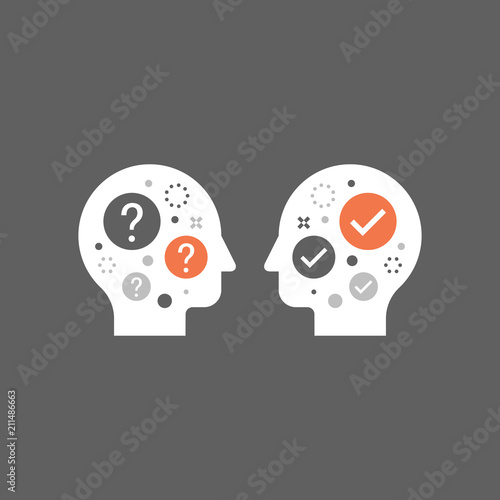 Mutual understanding, common ground, negotiation compromise, mentor concept, guidance, consulting service, decision making