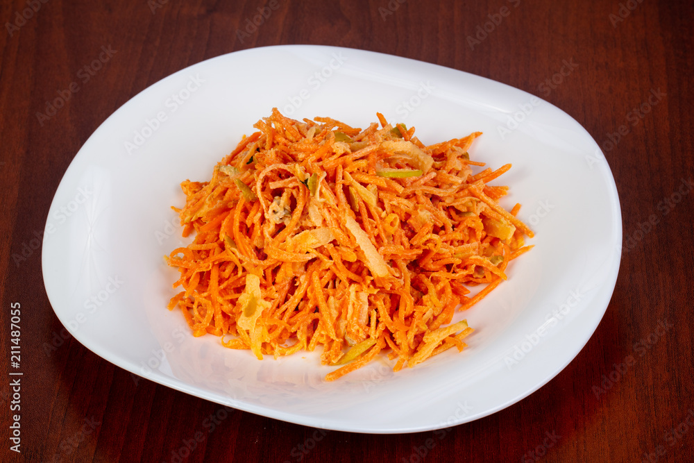 Salad with carrots and apple Salad with carrots and apple