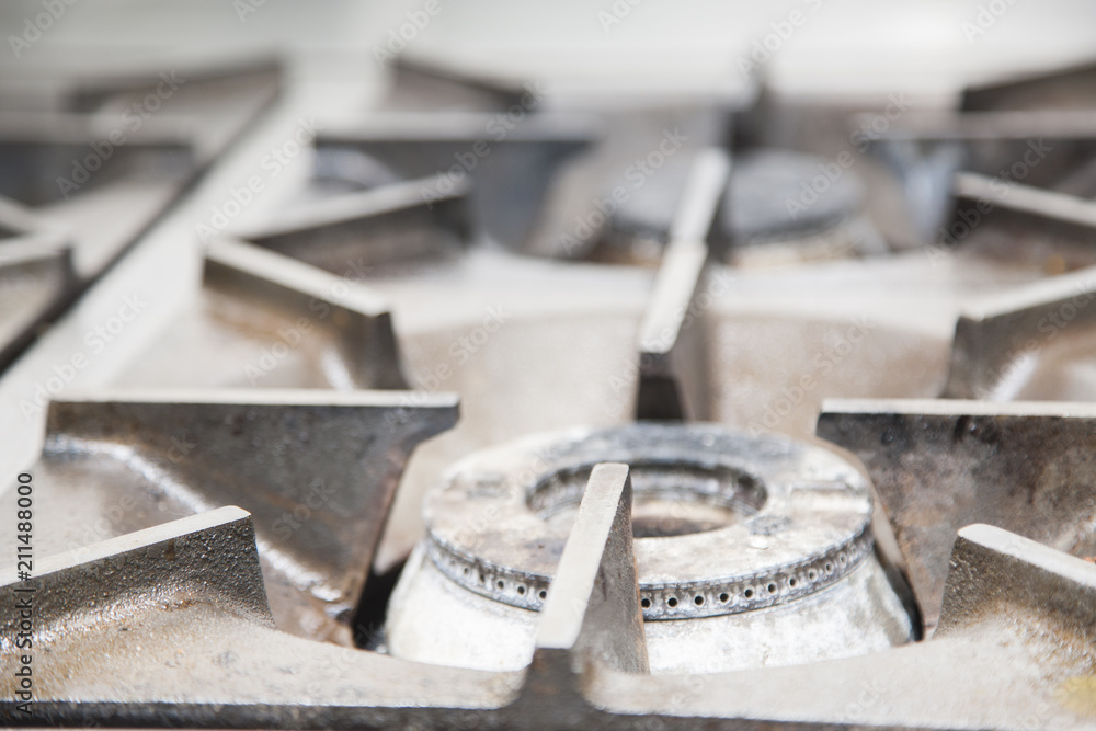 Gas frying surface, the image can be used as a background