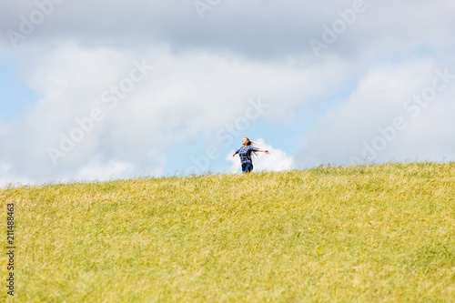 Woman in beautiful nature setting