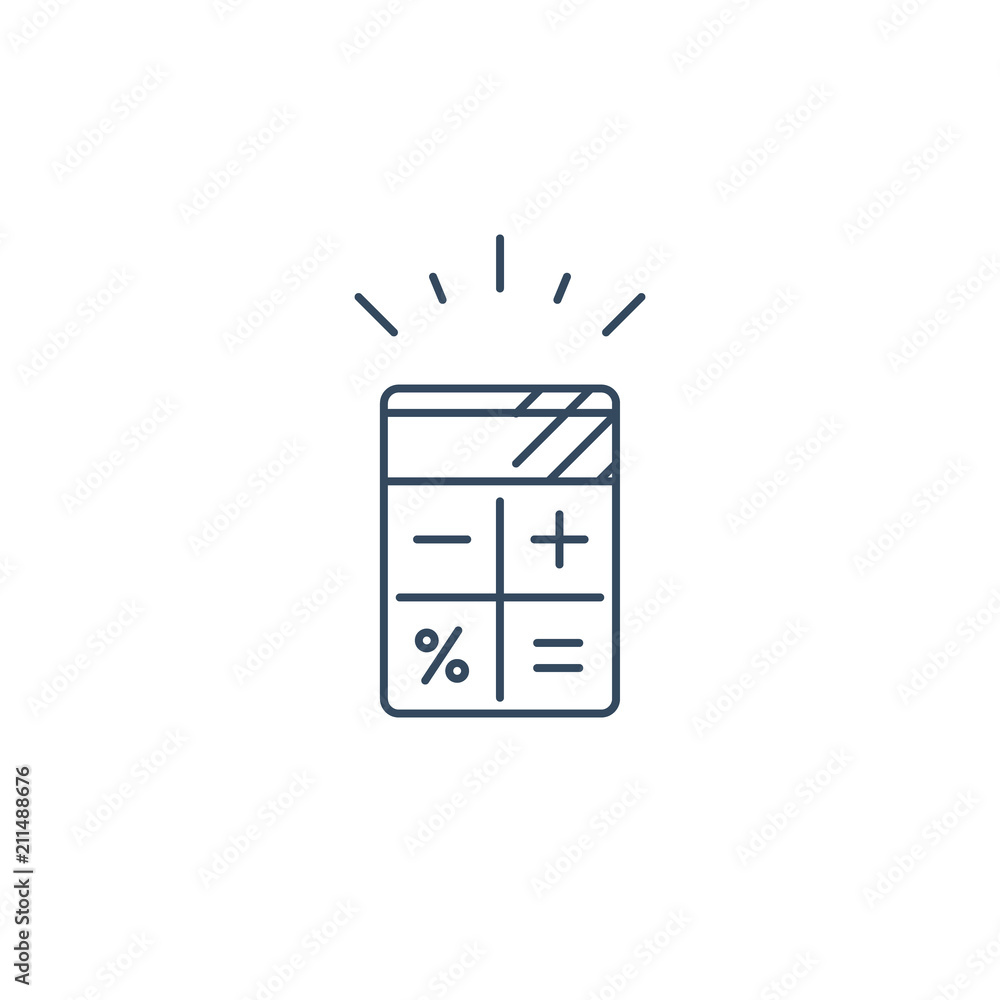 Accounting services, project calculation concept, linear icon Accounting services, project calculation concept, linear icon