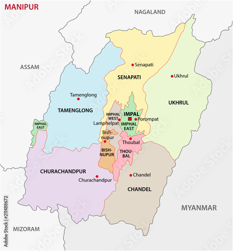 manipur administrative and political map