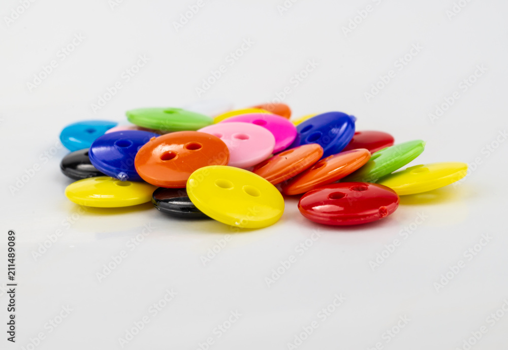 Colorful sewing buttons. Colorful sewing buttons.