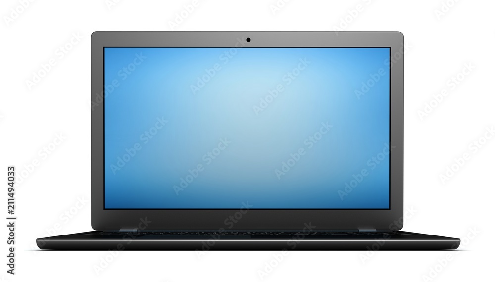 laptop computer single 3d illustration laptop computer single 3d illustration