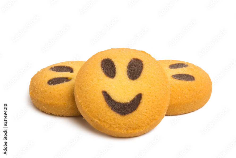 home cookie smiley isolated