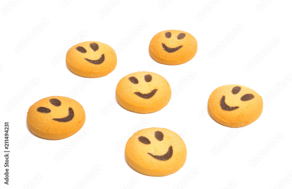 home cookie smiley isolated home cookie smiley isolated