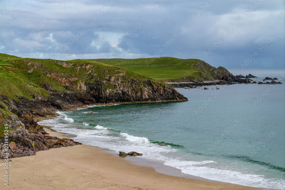 Sango Bay beach at Durness one of scotlands stunning North Atlantic beaches located in the northwest scottish Highlands Sango Bay beach at Durness one of scotlands stunning North Atlantic beaches located in the northwest scottish Highlands